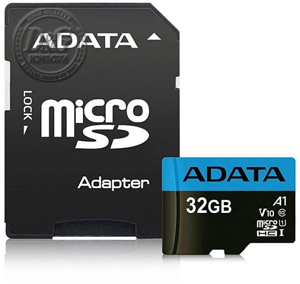 ADATA 32GB MicroSDHC UHS-I CLASS 10 (with adapter)