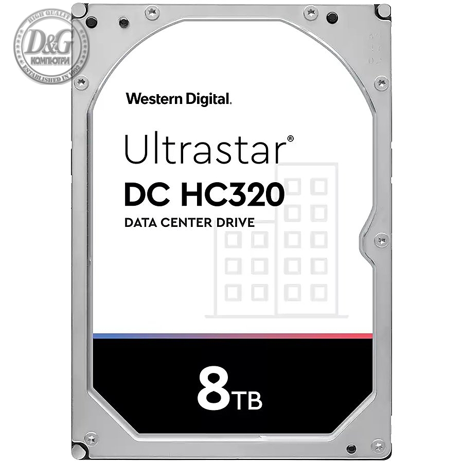 Western Digital Ultrastar DC HDD Server 7K8 (3.5’’, 8TB, 256MB, 7200 RPM, SATA 6Gb/s, 512E SE), SKU: 0B36404