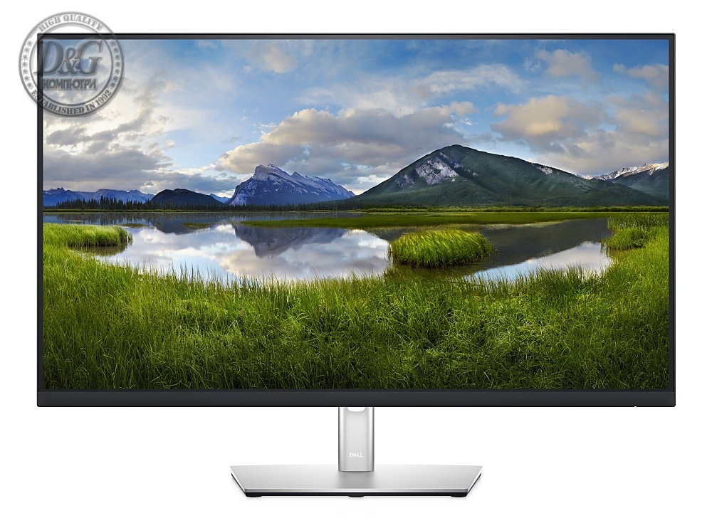 Dell P3221D, 31.5" Wide LED Anti-Glare, IPS Panel, 5ms, 1000:1, 350 cd/m2, 2560x1440 QHD, HDMI, DP, USB Type-C, USB 3.2, Height Adjustable, Pivot, Swivel, Tilt, Black