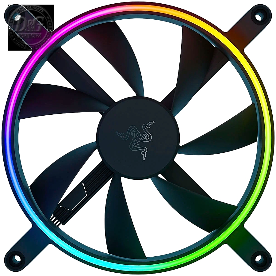 Razer Kunai Chroma RGB 140MM, 18 addressable LEDsвЂ‹, Hydraulic,4-pin PWM, CoolingвЂ‹: 500-1600 RPMвЂ‹, AirflowвЂ‹: 34.48-81 CFMвЂ‹, Static PresureвЂ‹: 0.15-1.31 mm- H20