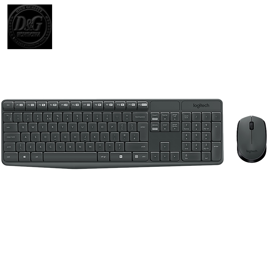 LOGITECH MK235 Wireless Combo - BLACK - RUS/INTNL