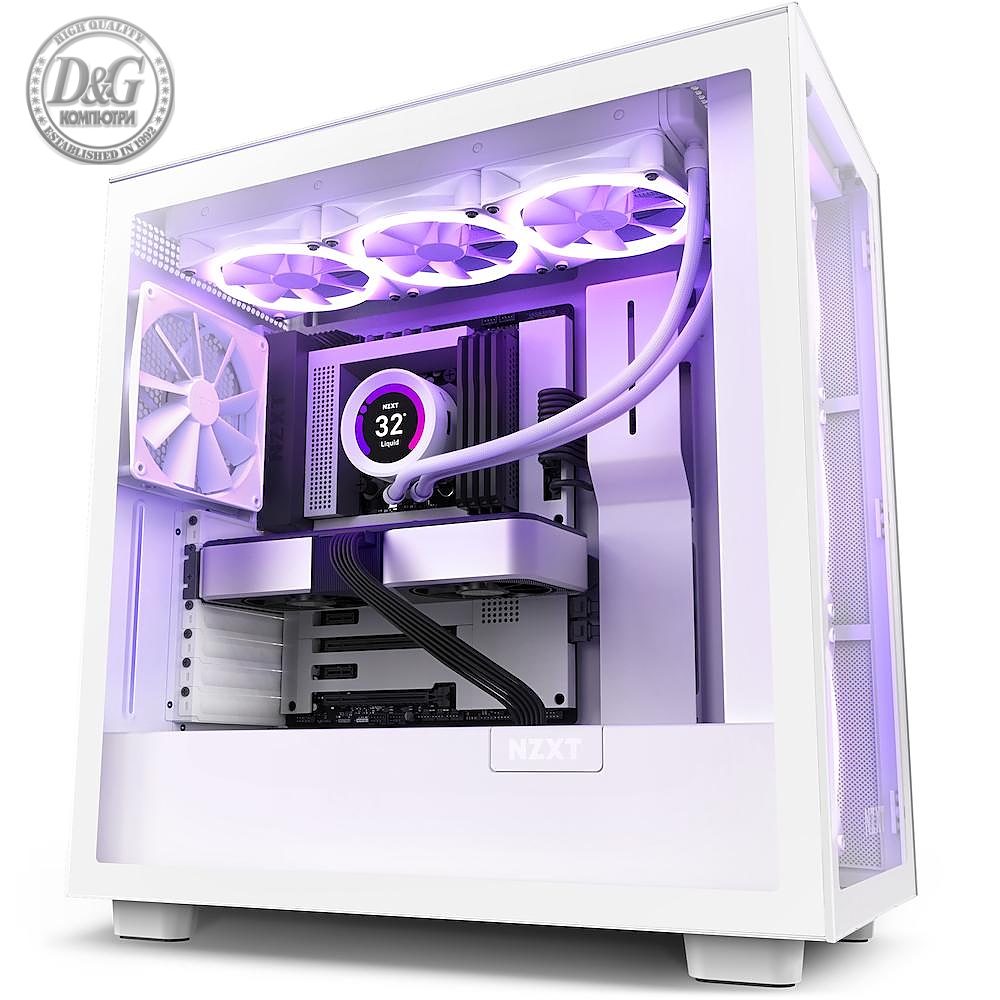 Кутия NZXT H7 Elite Matte White