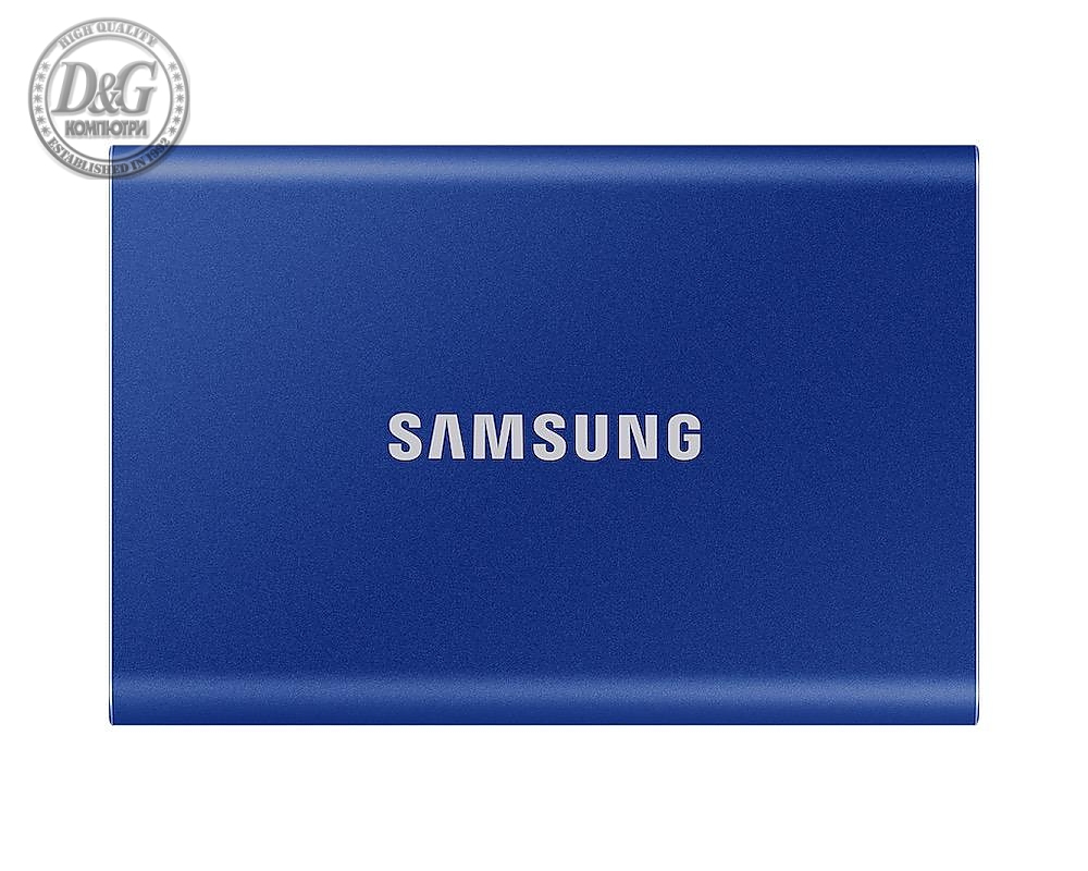 Външен SSD Samsung T7 Indigo Blue SSD 1000GB USB-C, Син