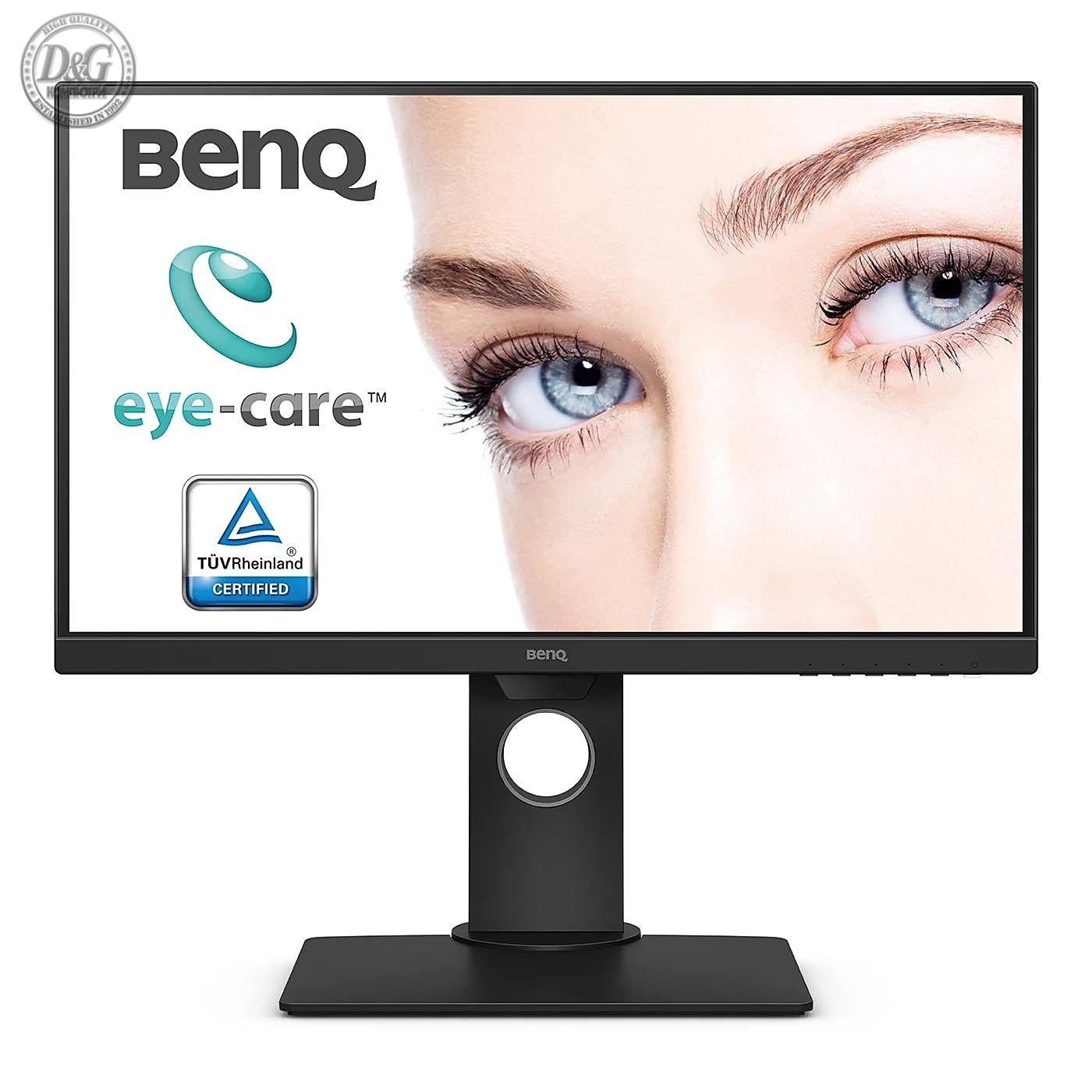 Монитор BenQ GW2480T, IPS, 23.8 inch, Wide, Full HD, D-sub, HDMI, DisplayPort, Черен