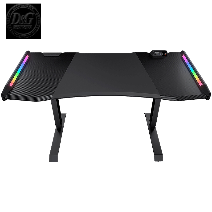 COUGAR Mars Pro 150 - Convenient Display Extension, Dual-sided RGB Lighting Effects, High-strength Welded Steel Frame, 1533x771(mm), USB 3.0 Type-A x2/USB 3.0 Type-C x1/Type-C Monitor Extension/Audio Jacks x2/RGB button