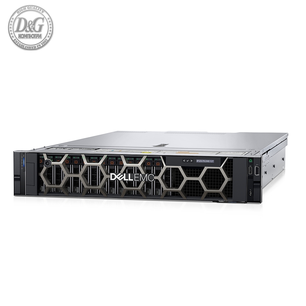 Dell PowerEdge R550, Chassis 8 x 3.5", Intel Xeon Silver 4310, 32GB, 1x480GB SSD SATA Read Intensive, Rails, No NIC, PERC H755, iDRAC9 Enterprise 15G, Dual Power Supply Redundant 800W, 3Y Basic Onsite