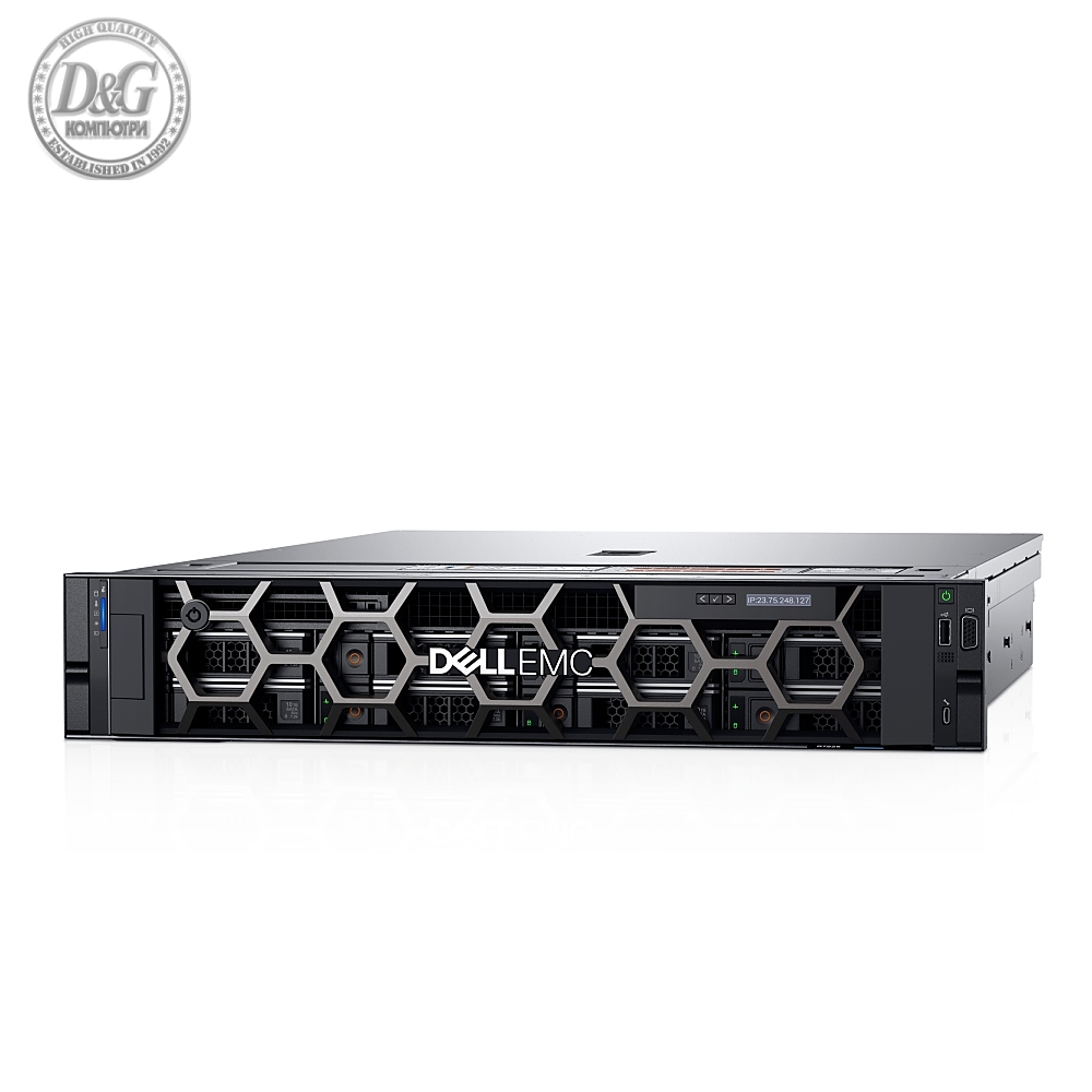 Dell PowerEdge R7525, 8x 3.5" SAS, SATA without XGMI, 32GB, 1x 600GB, Rails, Broadcom 57412 Dual Port 10GbE SFP, PERC H355 with front load bracket, iDRAC9 Enterprise 15G, 1Y Basic Onsite