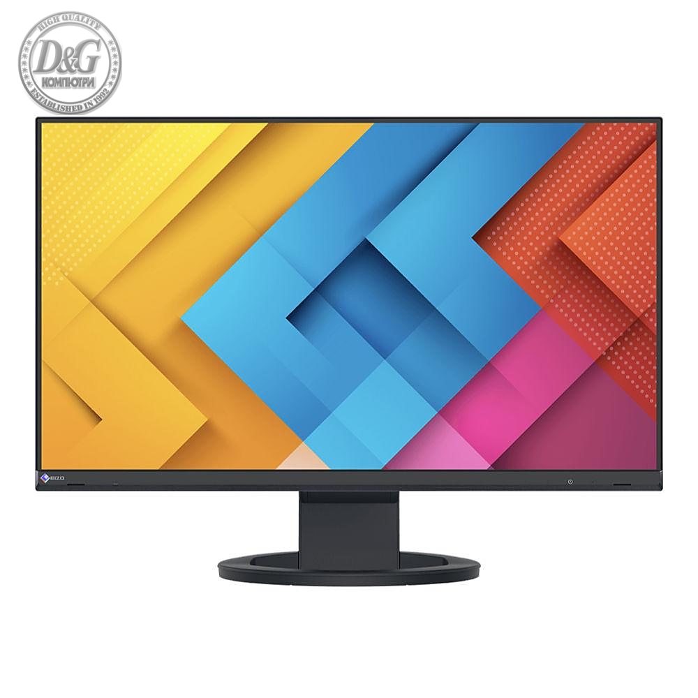 Монитор EIZO FlexScan EV2490, IPS, 23.8 inch, Wide, Full HD, HDMI, DisplayPort, USB-C, Черен