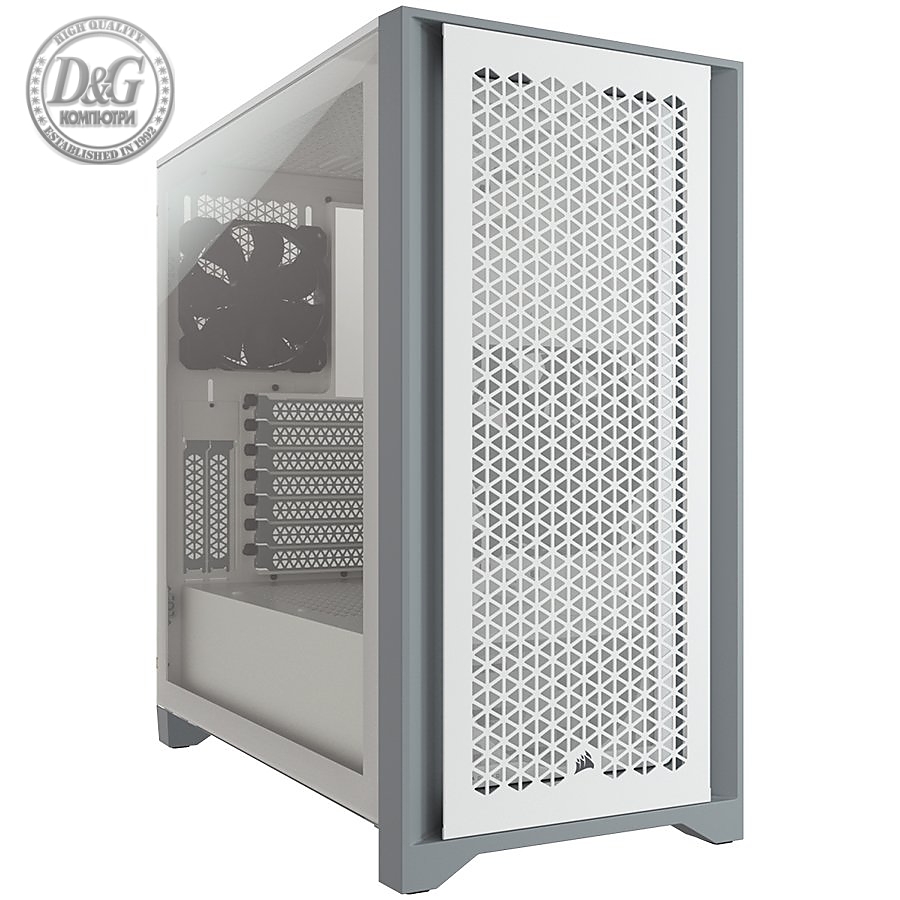 CORSAIR 4000D AIRFLOW Tempered Glass Mid-Tower ATX Case — White