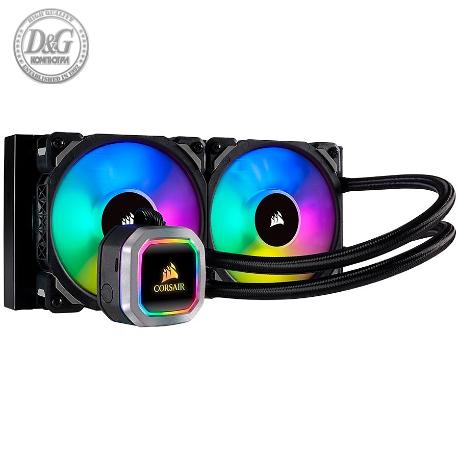 Corsair Hydro Series H100i RGB PLATINUM Liquid CPU Cooler, an all-in-one liquid CPU cooler with a 240mm radiator and vivid RGB lighting that’s built for extreme CPU cooling, Cooling Socket Support Intel 115x, Intel 2011/2066, AMD AM3/AM2/AM4, TR4