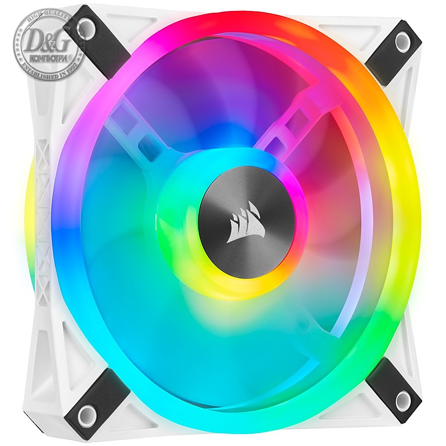 CORSAIR QL Series, WHITE QL120 RGB, 120mm RGB LED Fan, Single Pack