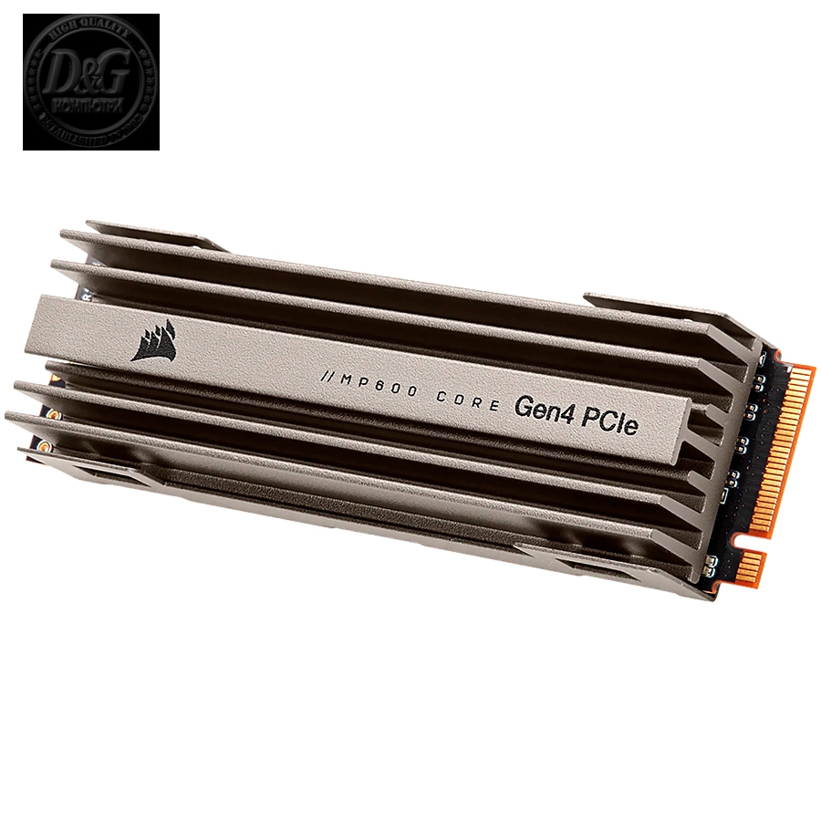 CORSAIR MP600 CORE 4TB SSD, M.2 NVMe PCle Gen4 x4, Read/Write: 4950 / 3950 MB/s, Read/Write IOPS: 630K/580K