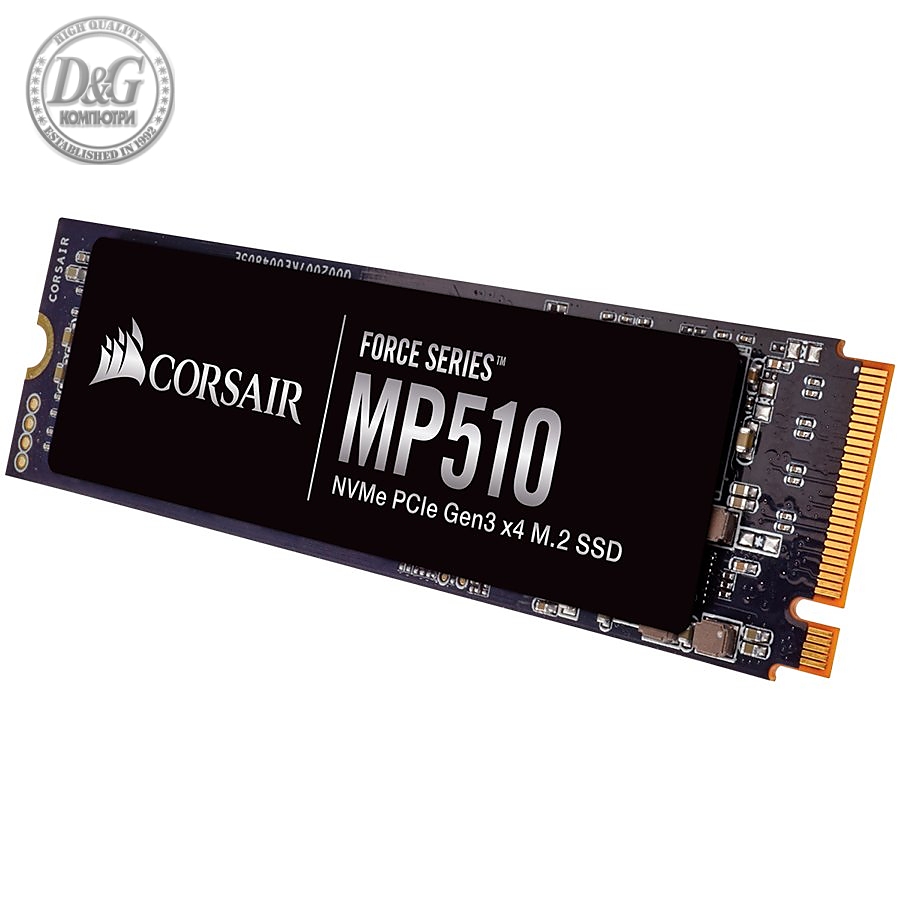 CORSAIR MP510 4TB SSD, M.2 2280, PCIe Gen3 x4, Read/Write: 3480 / 3000 MB/s, Read/Write IOPS: 580K/680K