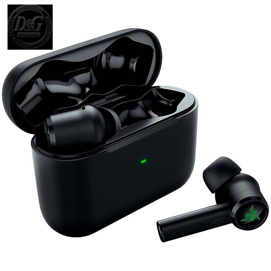 Razer Hammerhead True Wireless Pro, THX Certified true wireless earbuds, Advanced hybrid active noise cancellation (ANC), 10mm Drivers, Comply™ foam tips, 60ms Low Latency, Touch Controls, Up to 20 hours of battery life