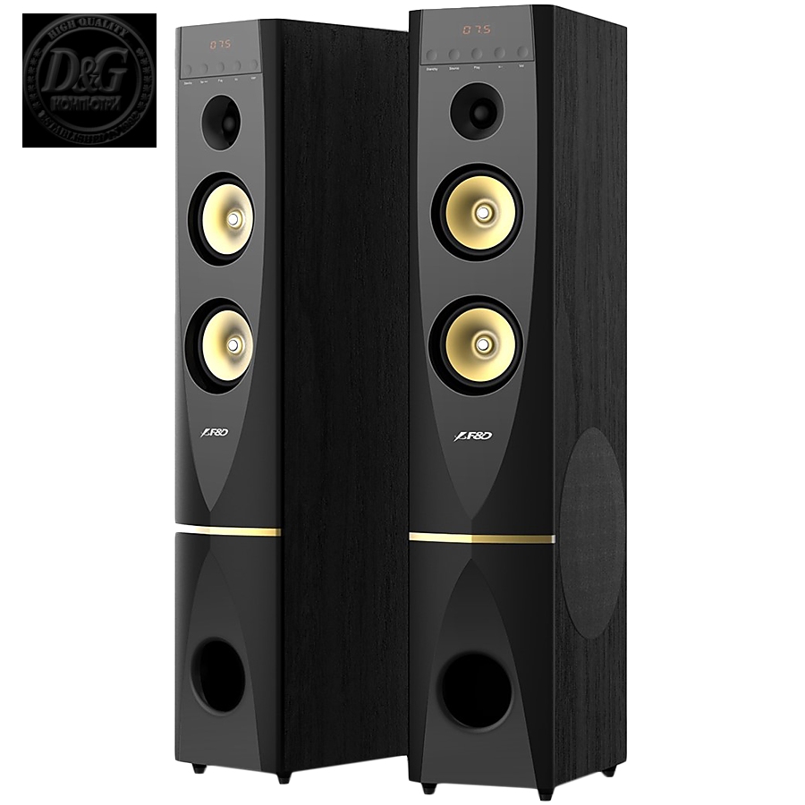 Multimedia Speakers F&D T-88X, 300W, 2pcs 10” subwoofer, OPTICAL, Bluetooth 4.0, AUX, USB, Remote Control, LED screen display, support 2way microphone input and wireless microphone