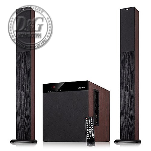 Multimedia - Speaker F&D T-400X (2.1, 100W, 400Hz-20kHz, Subwoofer: 20Hz-100Hz, USB/SD card reader, FM, Remote control, Wooden)