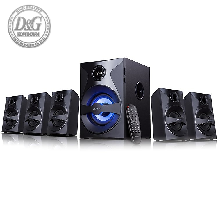 Multimedia - Speaker F&D F3800X 3" full range driver for satellites, 5.25" bass driver for subwoofer, Innovative automatic multi-color LED, BT 4.0, USB/SD card reader, FM, LED Display