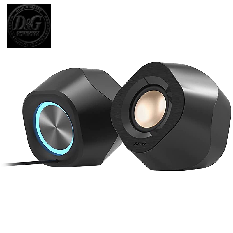 Multimedia Bluetooth Speakers F&D V720, Power output 8W=4W+4W, Driver 2.25inch*2pcs, Passive driver *2pcs, Bluetooth 5.0, USB, AUX, RBG LED