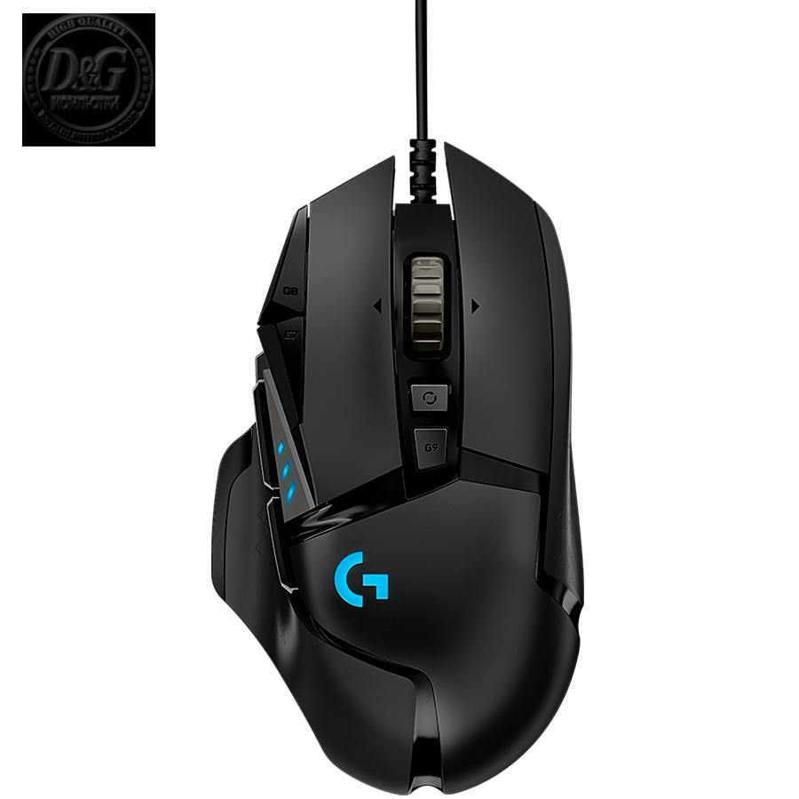 LOGITECH G502 Corded Gaming Mouse - HERO - BLACK - USB - EER2