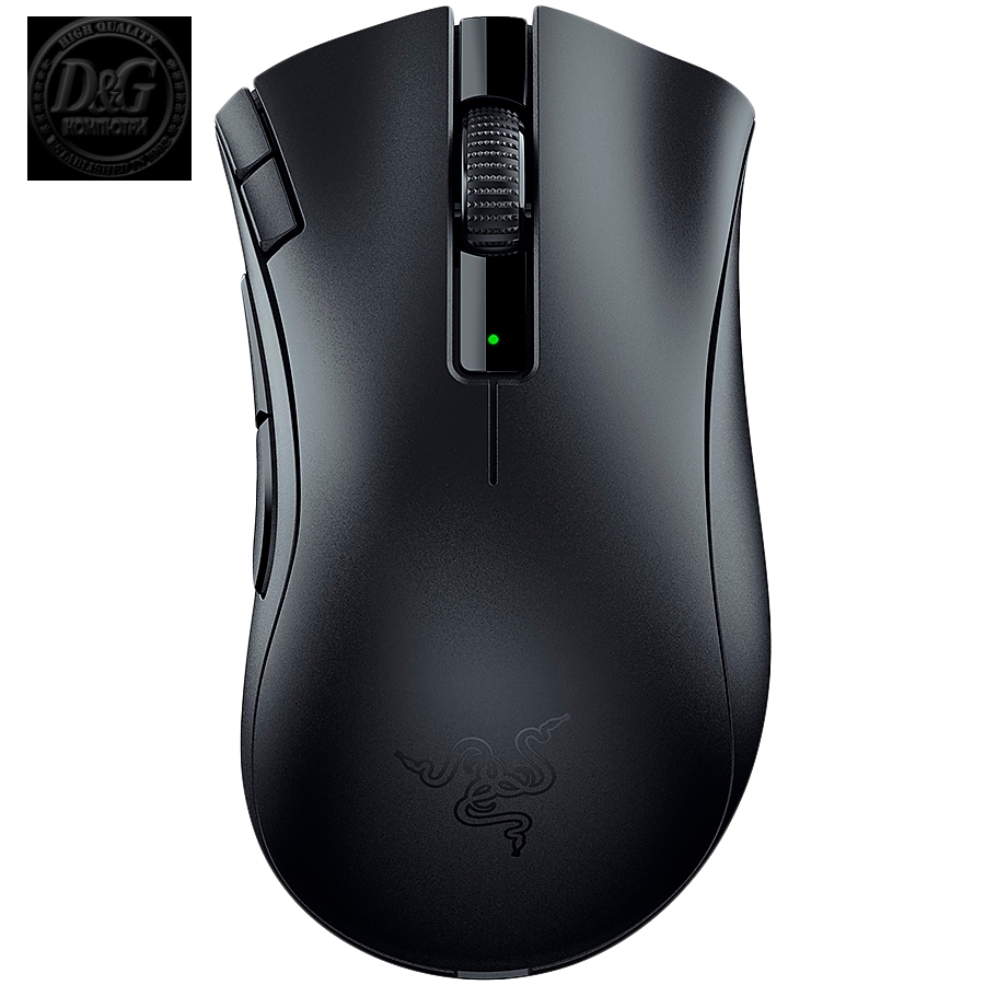 Razer DeathAdder V2 X HyperSpeed, HyperSpeed Wireless, 14 000 DPI Optical Sensor, 2nd-gen Razer Mechanical Mouse Switches, 100% PTFE mouse-feet, Up to 235 hours of battery life (2.4GHz), AA/AAA Hybrid battery slot, Weight: 86-103g