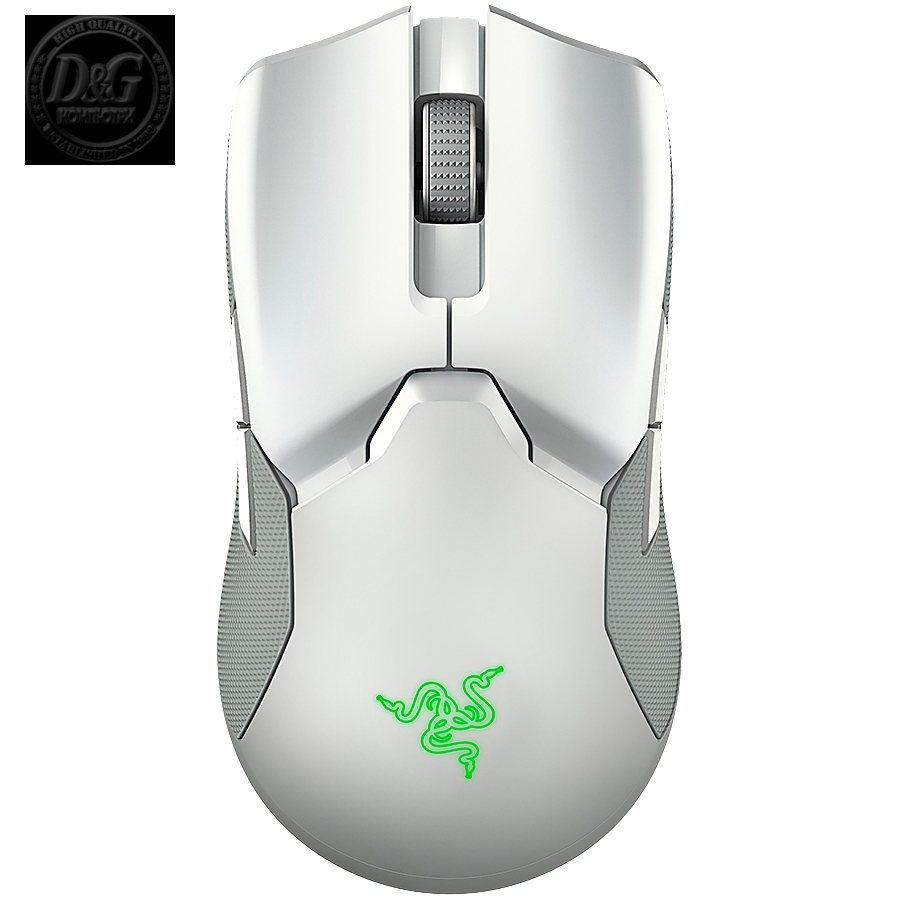 Razer Viper Ultimate - Mercury, Hyperspeed Wireless technology, True 20,000 DPI Focus+ optical sensor, 50 G acceleration, Razer Optical Mouse Switches rated for 70M clicks, Ambidextrous shape, Razer Chroma™ lighting with true 16.8 million colors