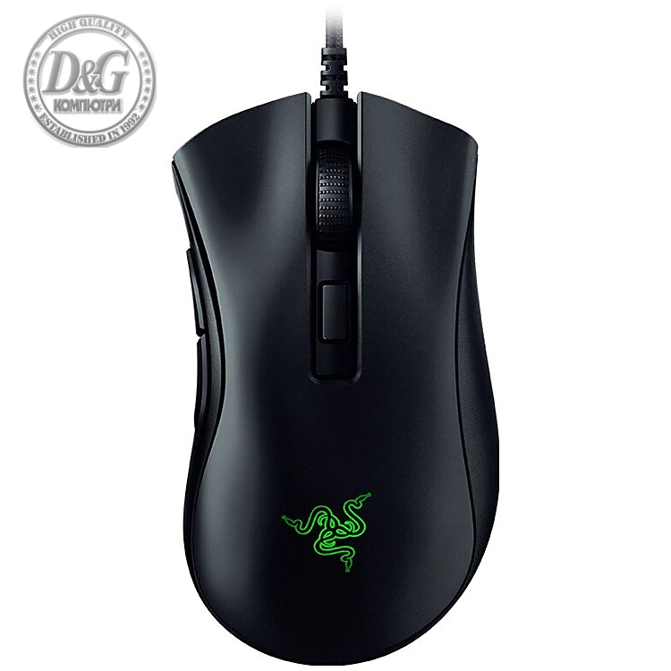 Razer DeathAdder V2 Mini, 8500 DPI, Optical Sensor, 300 inches per second (IPS), Wired Connectivity, Optical Mouse Switches rated for 70 million clicks, PTFE Mouse Feet, Razer Speedflex Cable, 114.2(L)x56(W)x38.5(H) mm, Weight: 62 g(Excluding cable)