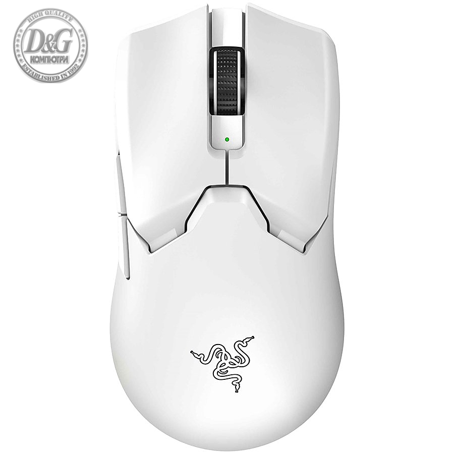 Razer Viper V2 Pro, White, Wireless Gaming Mouse, Focus Pro 30K Optical Sensor, 30000 DPI, Razer™ Speedflex Cable USB Type-C, Up to 80 hours battery life (constant motion at 1000Hz), 58g weight, Right-handed Symmetrical