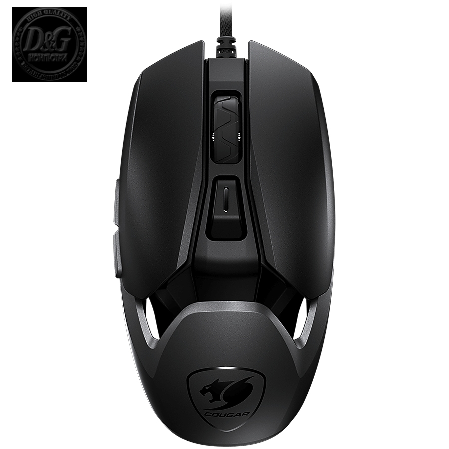 COUGAR AirBlader, Gaming Mouse, PixArt PMW3389 Optical gaming sensor, 16 000 DPI, 2000Hz Poling Rate, 50M gaming switches, 6 Programmable Buttons, 62G Extreme Lightweight Design, Ultraflex Cable, PTFE Skates, BOUNCE-ON System