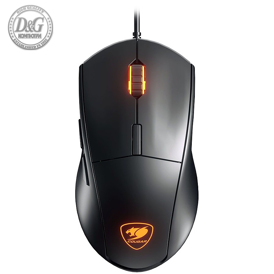 COUGAR Minos XT Gaming Mouse, RGB 3 zone 16.8 million colors,4000 DPI,ADNS-3050 Optical gaming sensor,1000Hz Polling Rate,20M gaming switches,6 Programmable Buttons,Dimension 125(L) x 68(W) x 38(H) mm