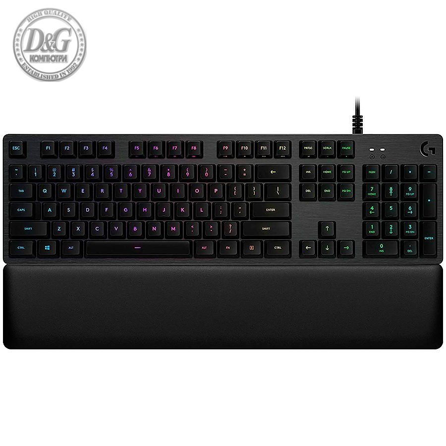 LOGITECH G513 CARBON LIGHTSYNC RGB Mechanical Gaming Keyboard, GX Brown-CARBON-US INT'L-USB-INTNL-TACTILE