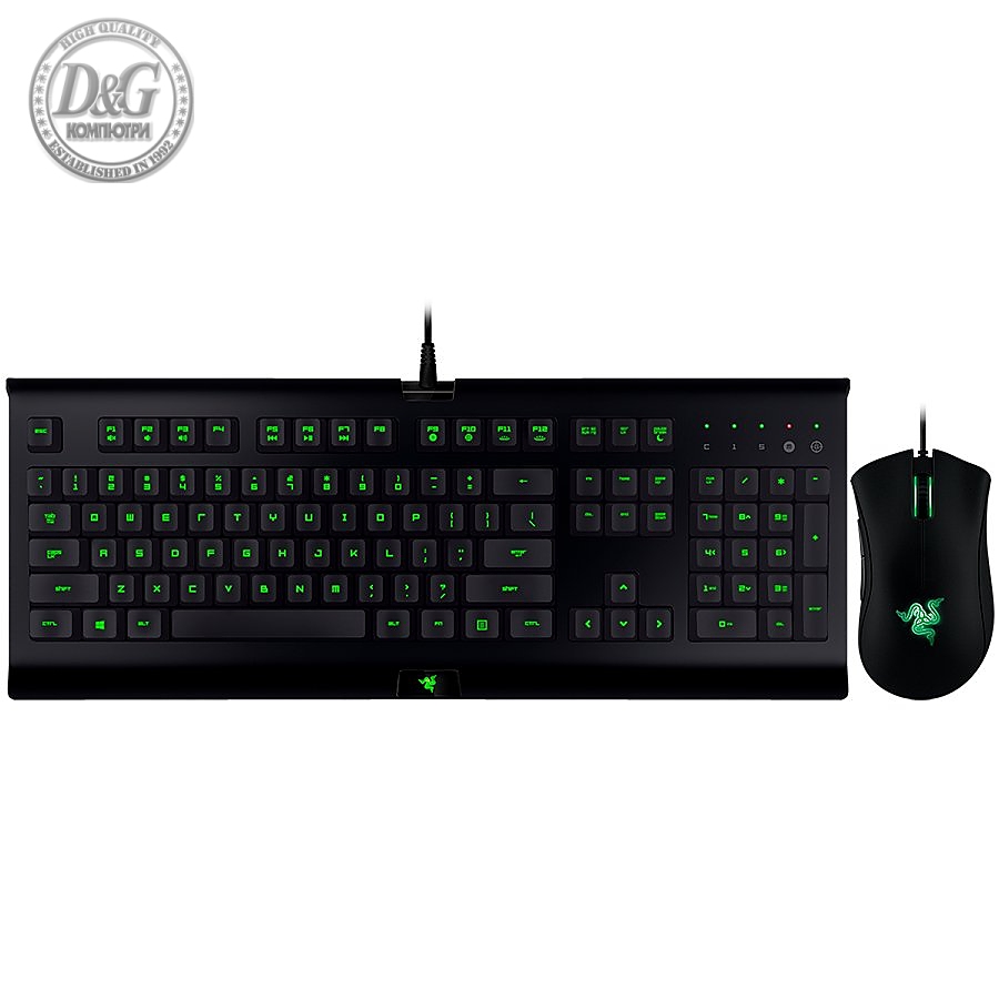 Razer Cynosa Pro + Deathadder 2000 Bundle - US Layout, Gaming grade membrane keys, Three color backlighting, 2000 DPI optical sensor, 1000 Hz Ultrapolling