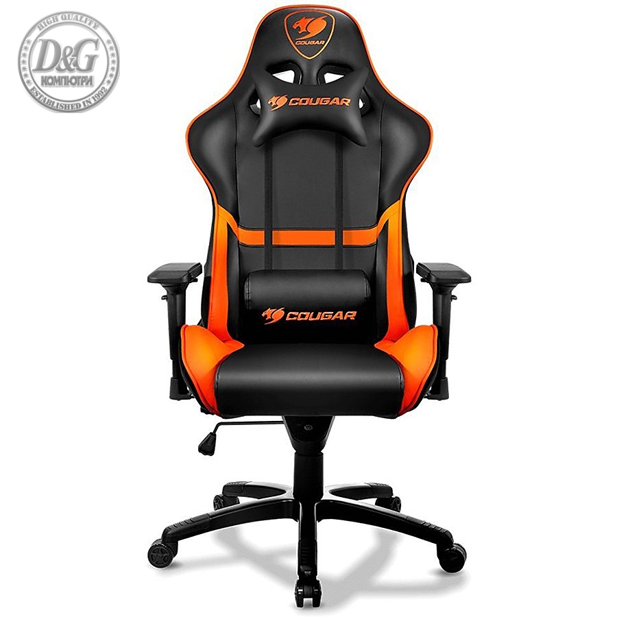 COUGAR Armor Gaming Chair, Piston Lift Height Adjustment,180Вє Reclining,Adjustable Tilting Resistance,3D Adjustable Arm Rest,Full Steel Frame,Ultimate Quality: Class 4 Gas Lift Cylinder