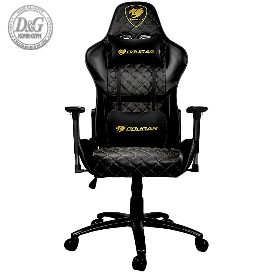 COUGAR Armor ONE ROYAL Gaming Chair, Diamond Check Pattern Design, Breathable PVC Leather, Class 4 Gas Lift Cylinder, Full Steel Frame, 2D Adjustable Arm Rest, 180Вє Reclining, Adjustable Tilting Resistance