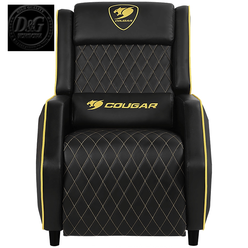 COUGAR Sofa Ranger - Royal, Gaming Sofa, Headrest & Lumbar Design, Breathable Premium PVC Leather, Diamond Check Pattern Design, Recliner system 95°~160°, Weight Capacity 160 kg