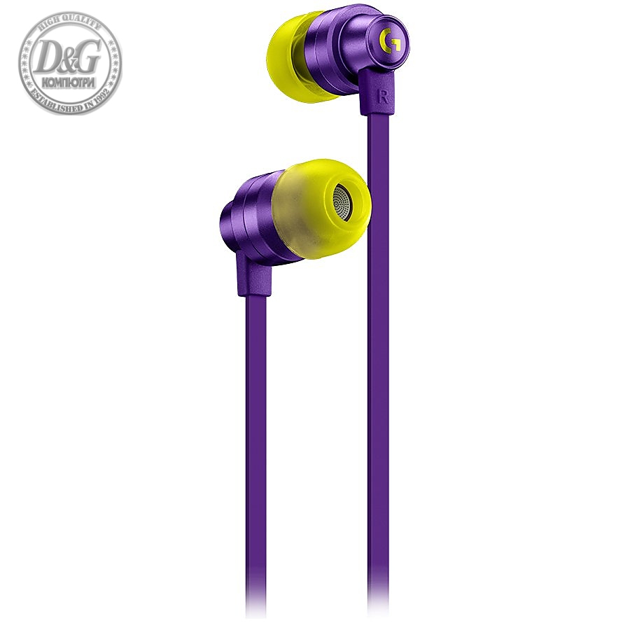 LOGITECH G333 Wired Gaming Earphones - PURPLE - 3.5 MM