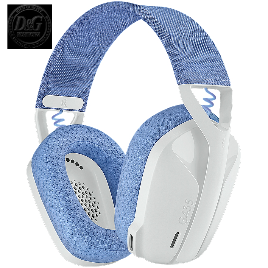 LOGITECH G435 LIGHTSPEED Wireless Gaming Headset - WHITE