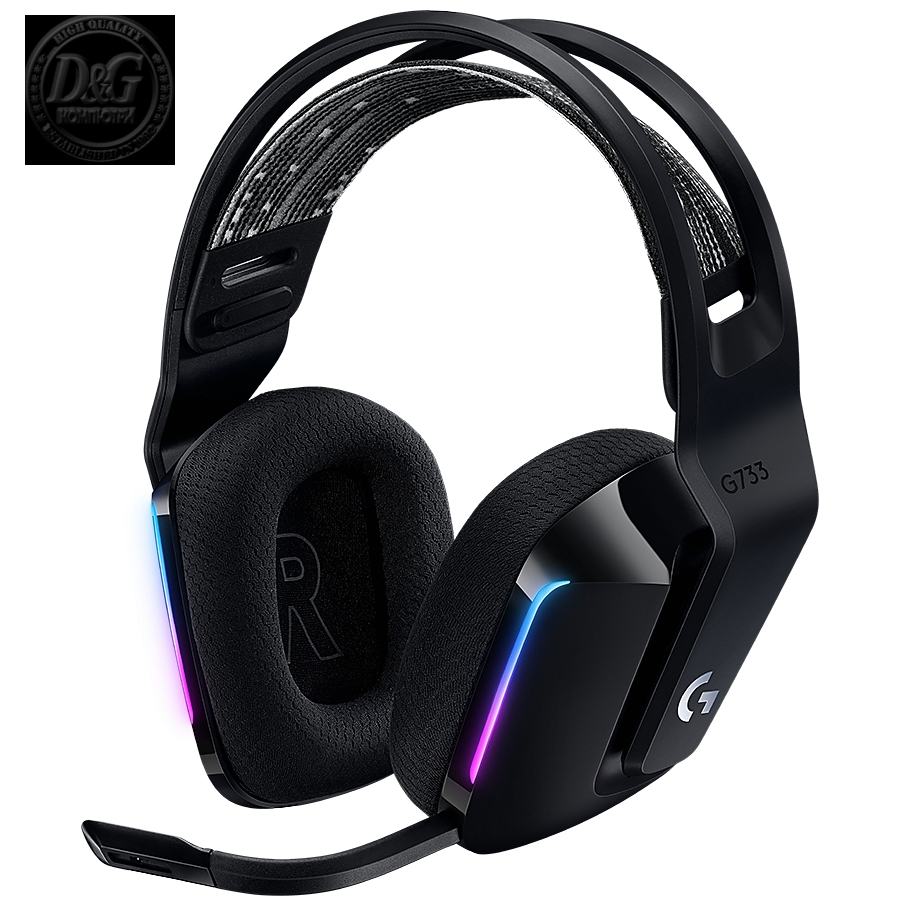 LOGITECH G733 LIGHTSPEED Wireless RGB Gaming Headset - BLACK