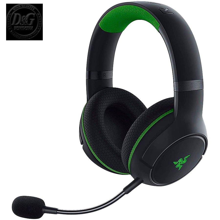 Razer Kaira Pro for Xbox - Black, Wireless Headset, TriForce Titanium 50mm Drivers, HyperClear Supercardioid Mic, Xbox Wireless and Bluetooth 5.0, FlowKnit memory foam ear cushions, Razer Chroma™ RGB, On-earcup audio controls