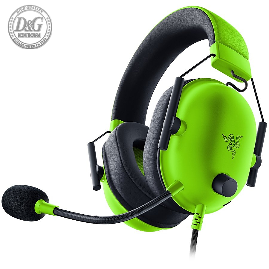 Razer BlackShark V2 X - Green, 12 Hz вЂ“ 28 KHz Frequency Response, 32 в„¦ (1 kHz) Impedance, Razer TriForce Driver, Breathable memory foam, Advanced passive noise cancellation, Analog 3.5 mm Connection, 100 Hz вЂ“ 10 kHz Microphone Frequency, 1.3 m