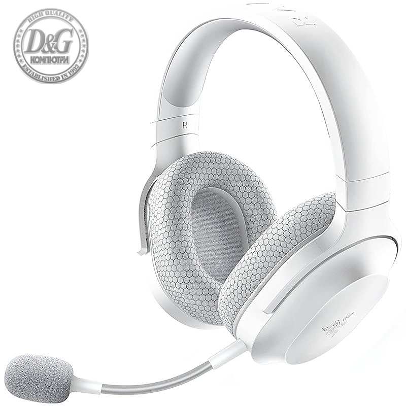 Razer Barracuda X - Mercury White, Wireless USB-C Multi-Platform Connectivity, Razer TriForce 40mm Drivers, Detachable Cardioid Mic, Plush Memory Foam Ear Cushions, 7.1 Surround Sound, 20hrs, Compatible with PC, PlayStation, Switch and Android