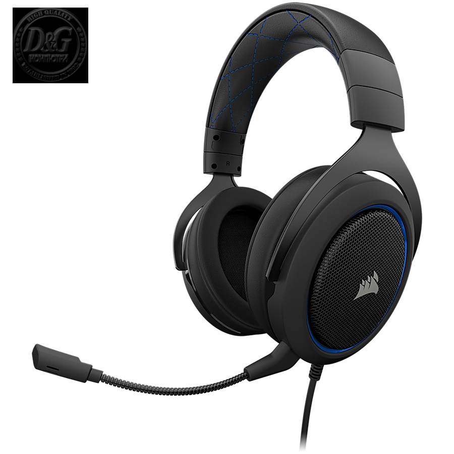 CORSAIR HS50 PRO STEREO Gaming Headset, Blue (EU Version)