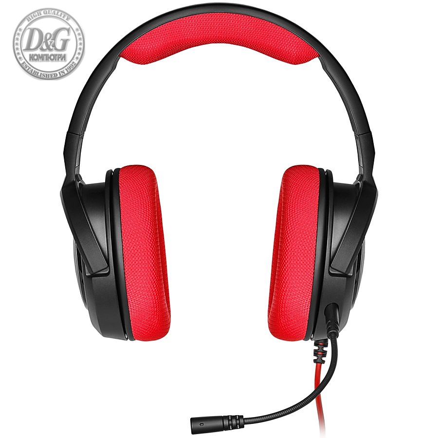 Corsair HS35 STEREO Gaming Headset, Red (EU Version)