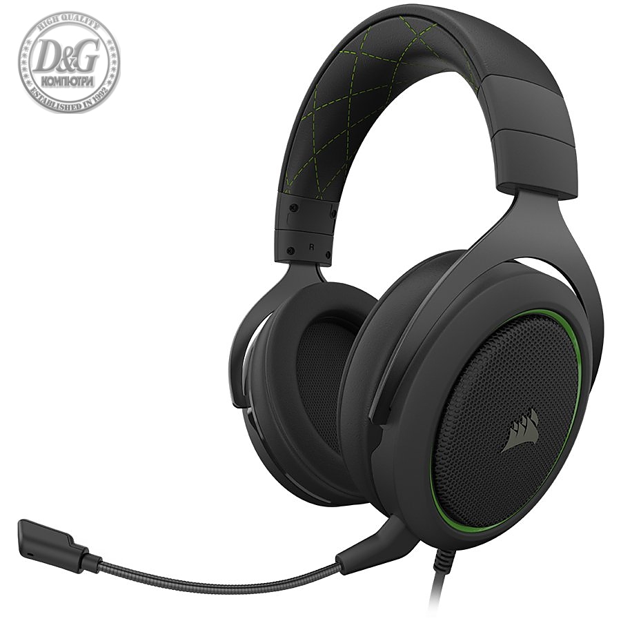 CORSAIR HS50 PRO STEREO Gaming Headset, Green (EU Version)