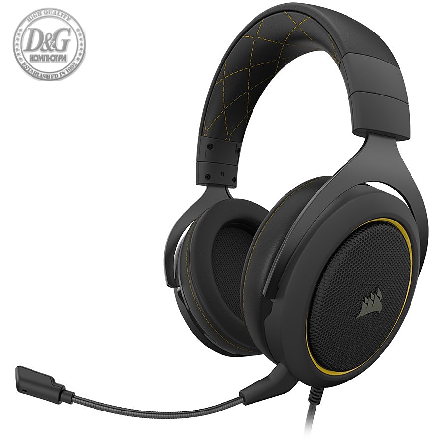 CORSAIR HS60 PRO SURROUND Gaming Headset, Yellow (EU Version)