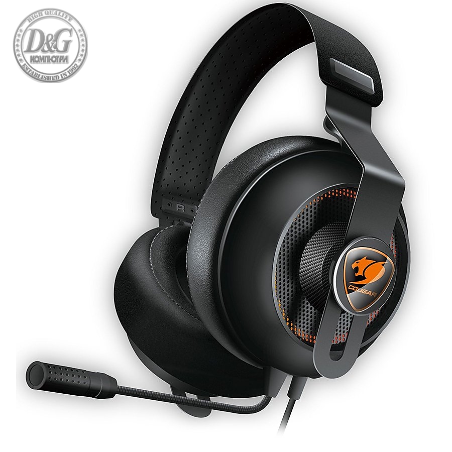 COUGAR Phontum Essential - Black, Stereo Gaming Headset, 40mm Driver, Extra Large Foam Ear Pad, Steel Headband, Noise Cancellation Microphone, Volume and Microphone Mute ControlsвЂ‹вЂ‹