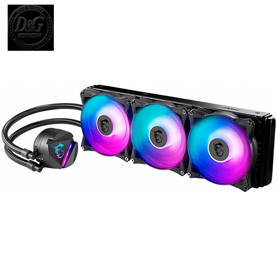 MSI MAG CORELIQUID 360R V2 Liquid Cooler, Global, 3x ARGB Fan,  ARGB Block, Color Box, LGA 1150/1151/1155/1156/1200/1700, LGA 1366/2011/2011-3/2066, AM4/FM2+/FM2/FM1/AM3+/AM3/AM2+/AM2, SocketTR4/sTRX4/SP3