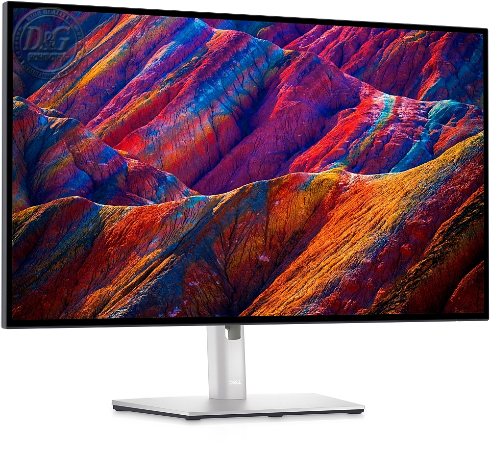 Dell U2723QE, 27" IPS Anti-Glare, UltraSharp InfinityEdge, 5ms, 2000:1, 400 cd/m2, 4K 3840x2160, 100% sRGB, HDMI, DisplayPort, USB 3.2 Gen 2/USB-C hub, RJ45, ComfortView Plus, Height Adjustable, Pivot, Swivel, Tilt, PiP, PbP, Grey