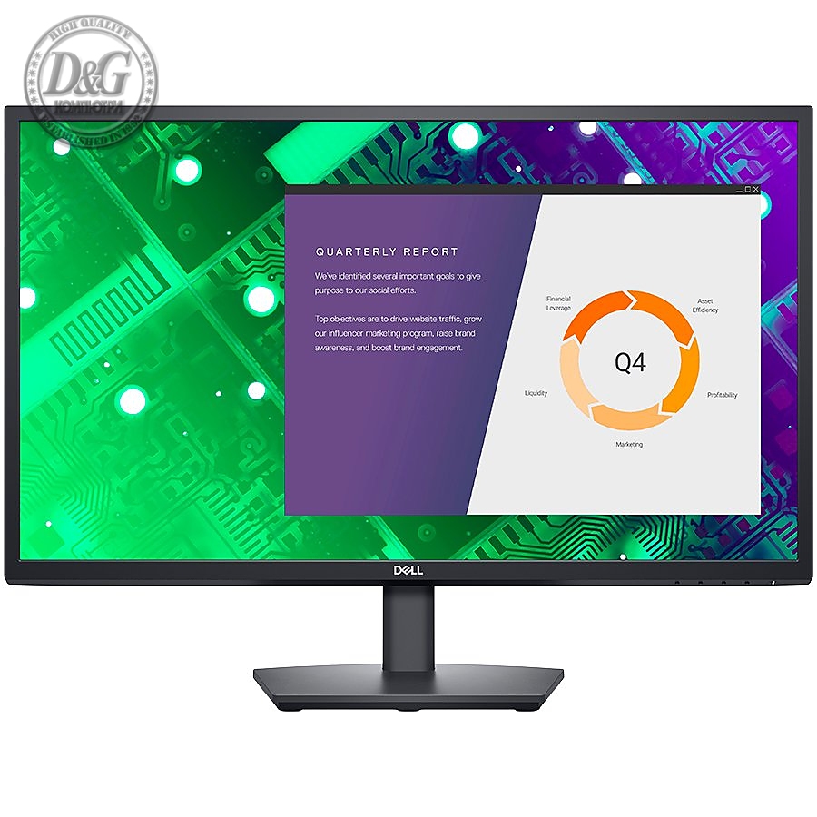 Dell Monitor LED E2722HS 27" 1920x1080 60Hz, FHD, IPS Antiglare, Flicker-Free, 16:9, 1000:1, 300 cd/m2, 8ms/5ms, 178/178, DP, HDMI, VGA, Tilt, Height Adjust, 3Y