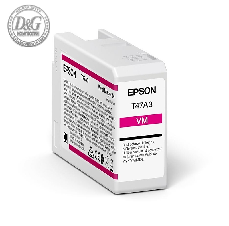 Epson Singlepack Vivid Magenta T47A3 UltraChrome Pro 10 ink 50ml