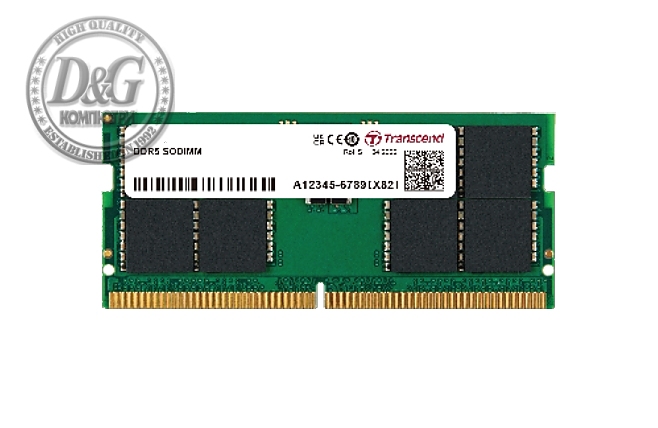 Transcend 8GB JM DDR5 4800 SO-DIMM 1Rx16 1Gx16 CL40 1.1V